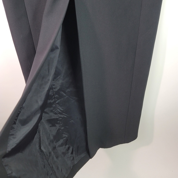 Kay Unger New York All Black plunge v-neck cocktail dress size 10 - Picture 8 of 13